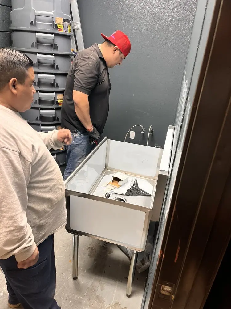 Commercial plumbing and sink installation in Thorofare